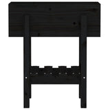 Vidaxl plantenbak 62x30x69 cm massief grenenhout zwart
