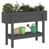 Vidaxl planter hævet 101x30x69 cm solid fyrgrå