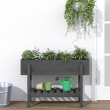 Vidaxl planter hævet 101x30x69 cm solid fyrgrå