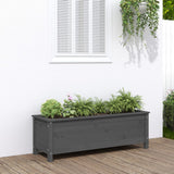 Vidaxl Planter recaudó 119.5x40x39 cm de pino sólido gris