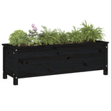 Vidaxl Planter hevet 119,5x40x39 cm solid furu svart