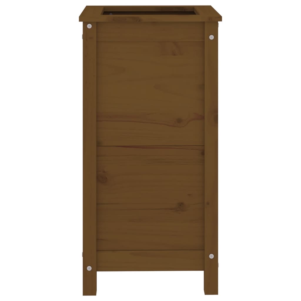 Vidaxl plantenbak 40x40x78 cm massief grenenhout honingbruin