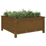 Vidaxl plantenbak 82,5x82,5x39 cm massief grenenhout honingbruin