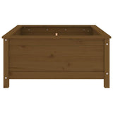Vidaxl plantenbak 82,5x82,5x39 cm massief grenenhout honingbruin