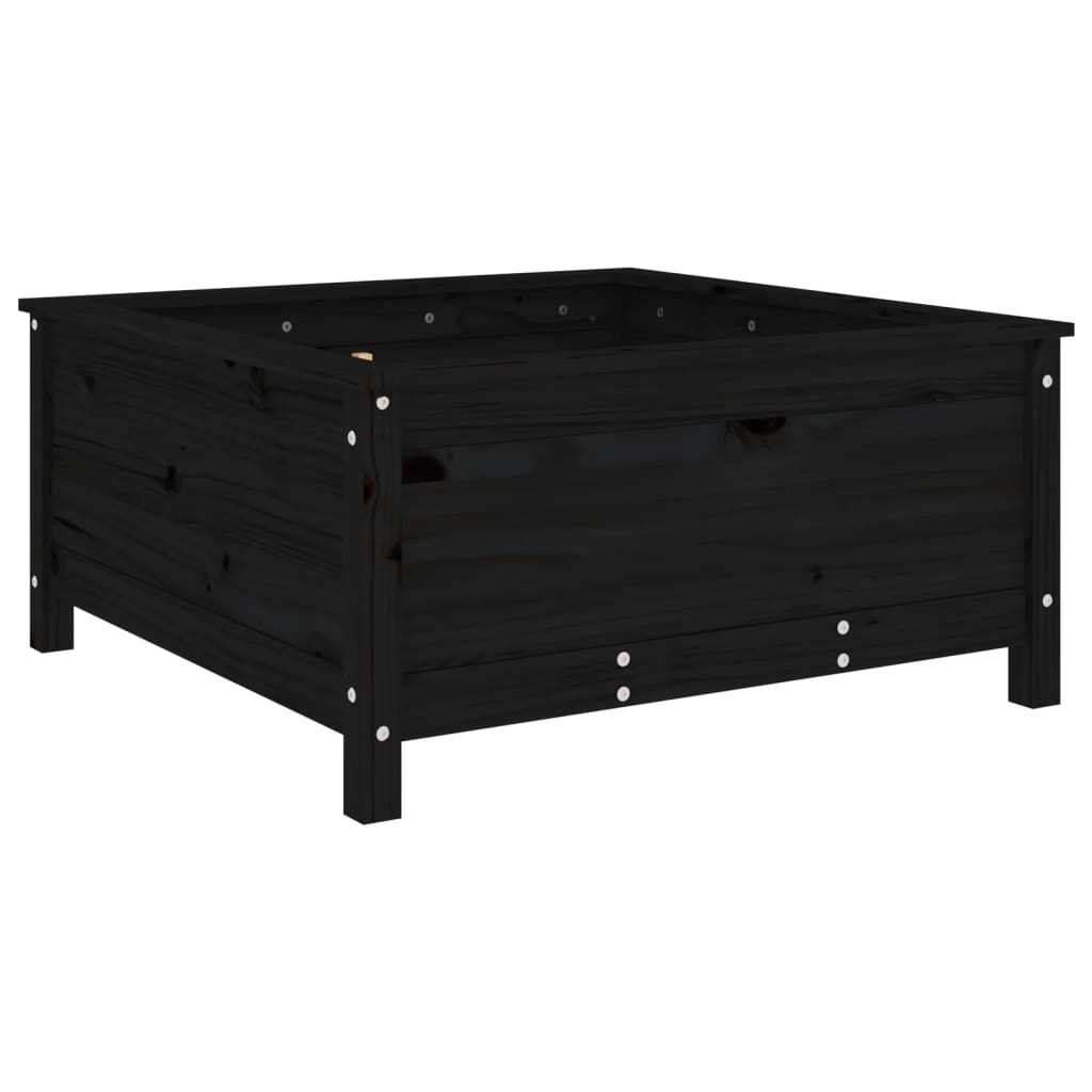 Vidaxl Planning Box 82.5x82.5x39 cm Solid Pine Black