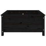 Vidaxl plantenbak 82,5x82,5x39 cm massief grenenhout zwart