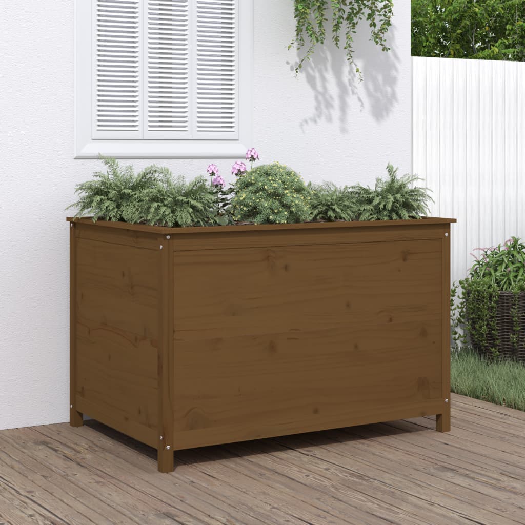 Vidaxl Planter höjde 119,5x82,5x78 cm Solid Pine Honey Brown