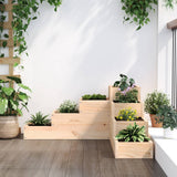 Vidaxl plantenbak 4-laags 80,5x79x36 cm massief grenenhout