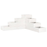 Vidaxl plantenbak 4-laags 80,5x79x36 cm massief grenenhout wit