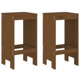 Vidaxl barkrukken 2 st 40x36x75 cm massief grenenhout honingbruin