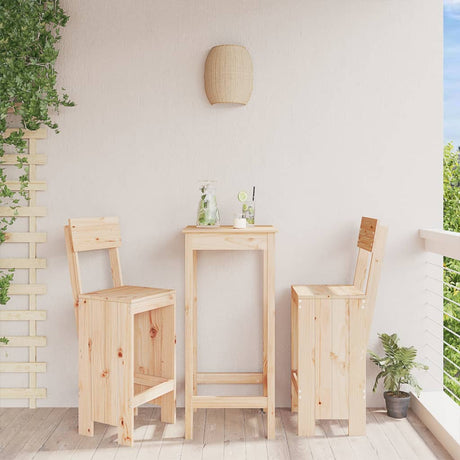 Vidaxl barkrukken 2 st 40x48,5x115,5 cm massief grenenhout