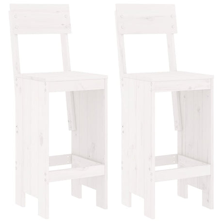 Vidaxl barkrukken 2 st 40x48,5x115,5 cm massief grenenhout wit