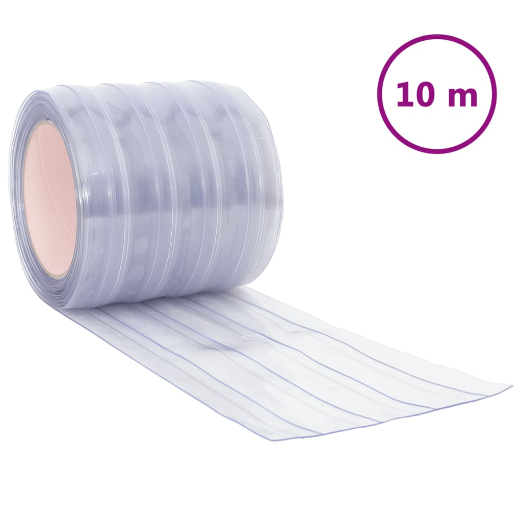 Vidaxl Deurboordijn 200 mm x 1,6 mm 10 m PVC Gennemsigtig