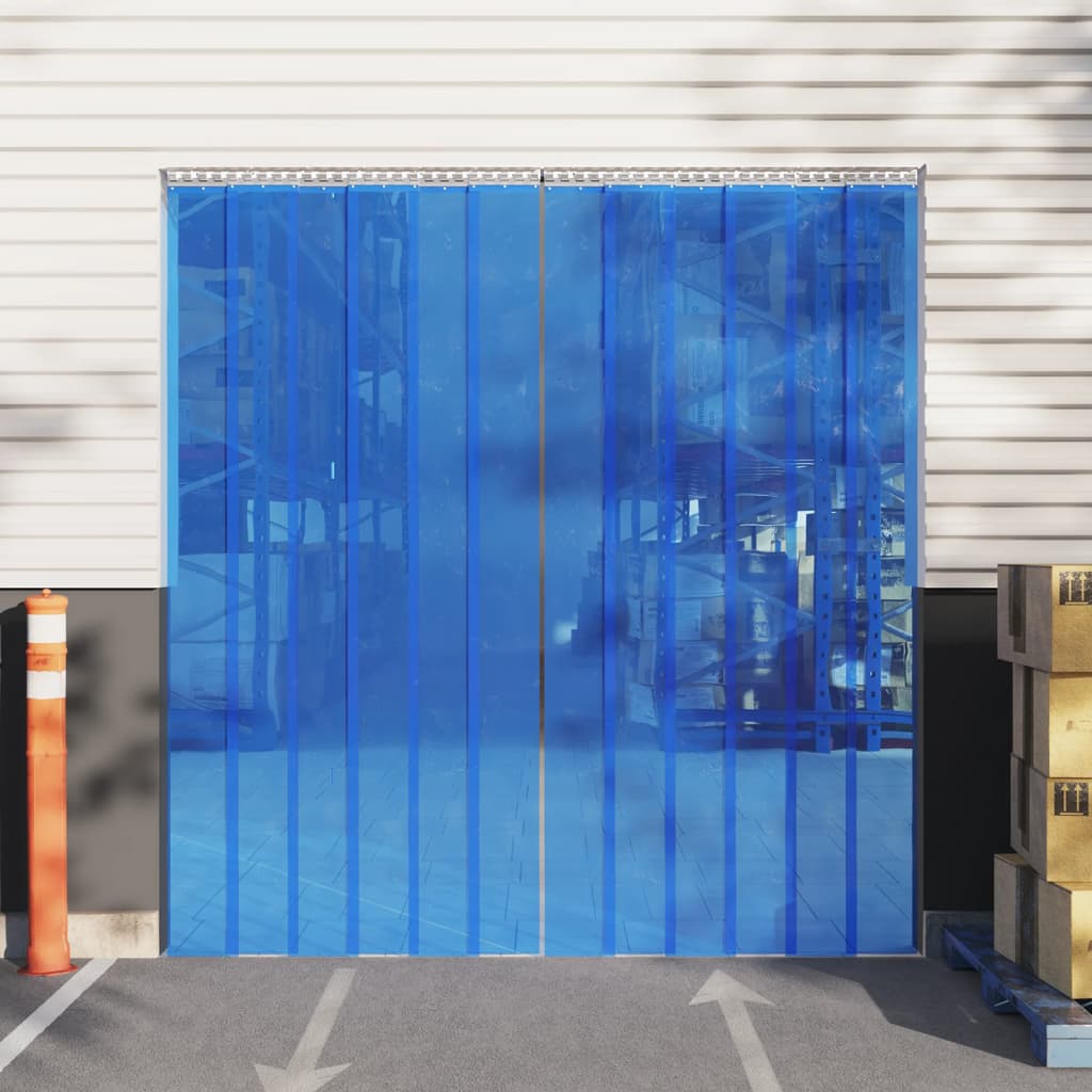 Rideau de porte vidaxl 300x2,6 mm 10 m PVC bleu