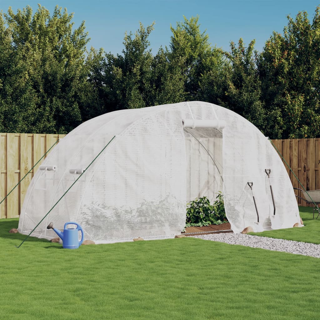 Vidaxl tuinkas met stalen frame 10 m² 5x2x2,3 m