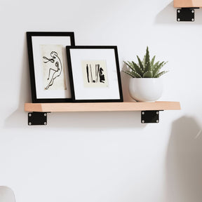 Vidaxl wandschap 40x10x2 cm onbehandeld massief eikenhout