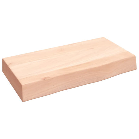 Vidaxl wandschap 40x20x6 cm onbehandeld massief eikenhout