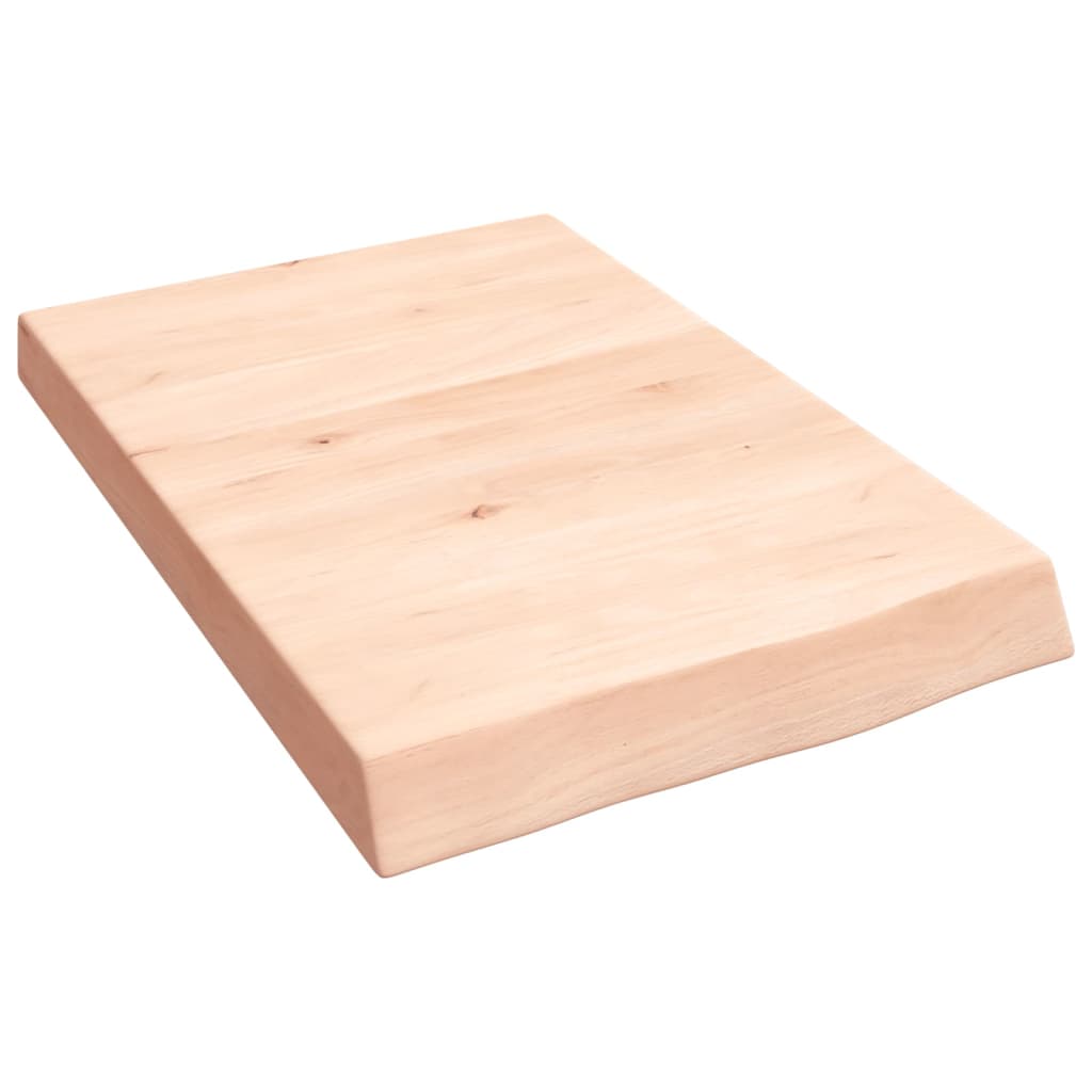 Vidaxl wandschap 40x60x(2-6) cm onbehandeld massief eikenhout