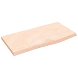 Vidaxl wandschap 60x30x2 cm onbehandeld massief eikenhout