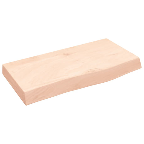 Vidaxl wandschap 60x30x(2-6) cm onbehandeld massief eikenhout