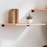Vidaxl wandschap 60x50x2 cm onbehandeld massief eikenhout