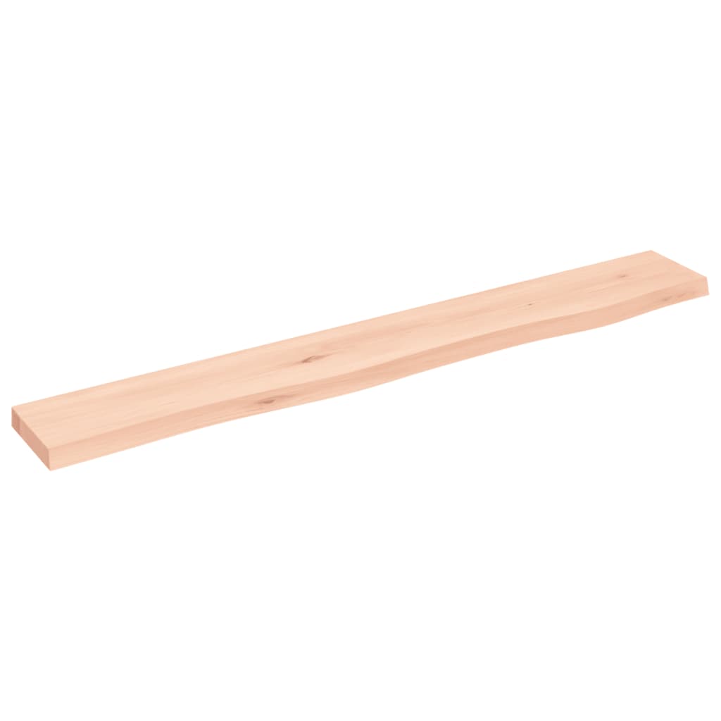 Vidaxl wandschap 80x10x2 cm onbehandeld massief eikenhout