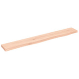 Vidaxl wandschap 80x10x2 cm onbehandeld massief eikenhout