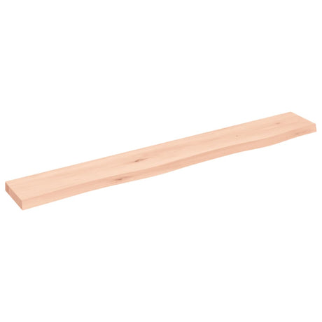 Vidaxl wandschap 80x10x2 cm onbehandeld massief eikenhout
