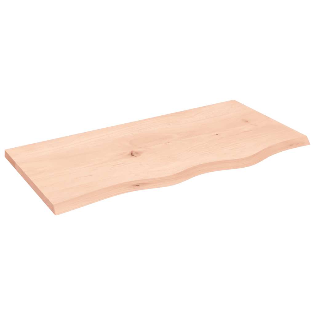 Vidaxl wandschap 80x40x2 cm onbehandeld massief eikenhout