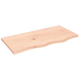 Vidaxl wandschap 80x40x2 cm onbehandeld massief eikenhout
