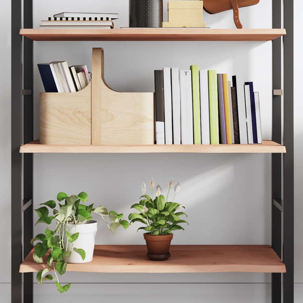 Vidaxl wandschap 80x40x2 cm onbehandeld massief eikenhout