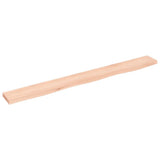 Vidaxl wandschap 100x10x2 cm onbehandeld massief eikenhout