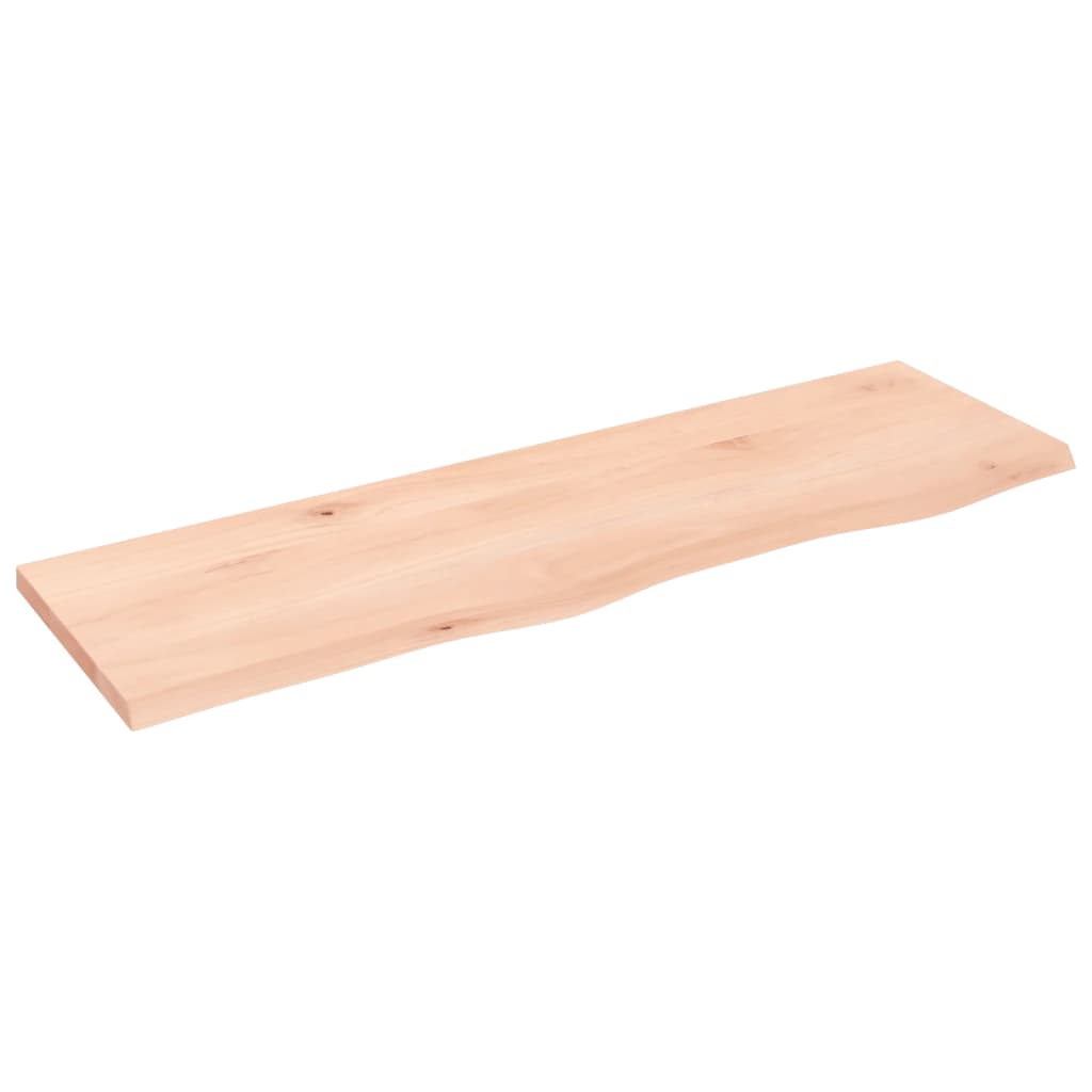 Vidaxl wandschap 100x30x2 cm onbehandeld massief eikenhout