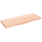 Vidaxl wandschap 100x40x(2-6) cm onbehandeld massief eikenhout