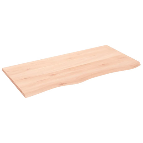 Vidaxl wandschap 100x50x2 cm onbehandeld massief eikenhout