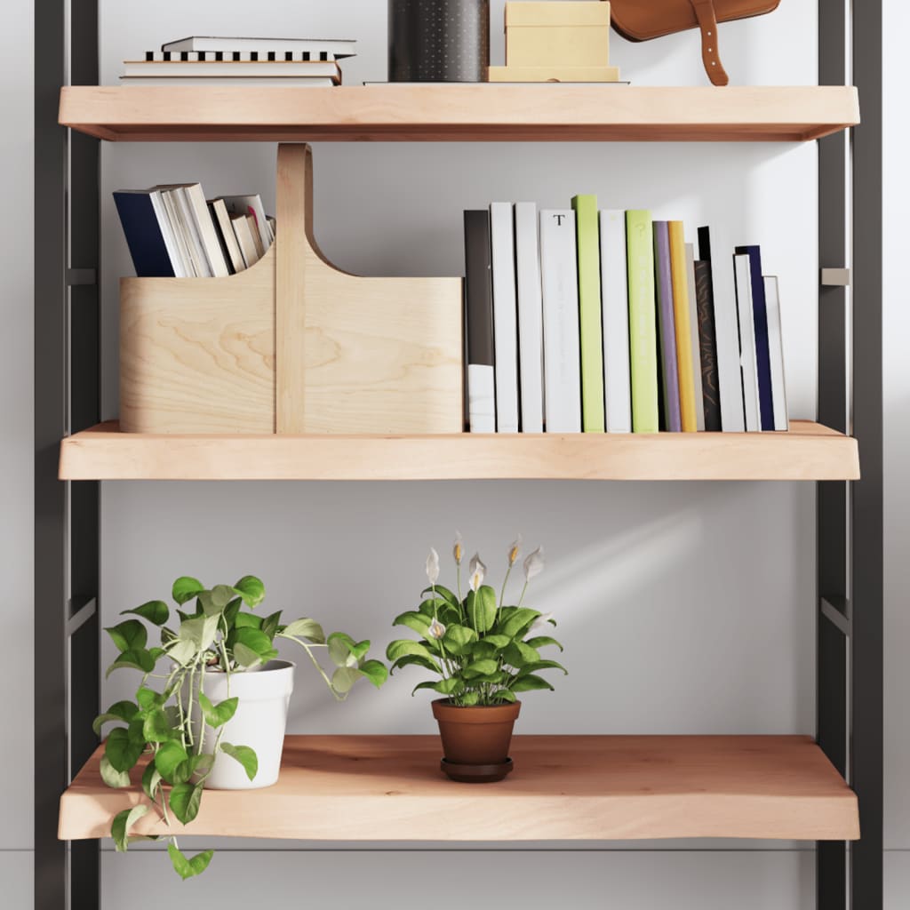 Vidaxl wandschap 100x60x(2-6) cm onbehandeld massief eikenhout