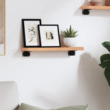 Vidaxl wandschap 40x10x2 cm behandeld massief eikenhout