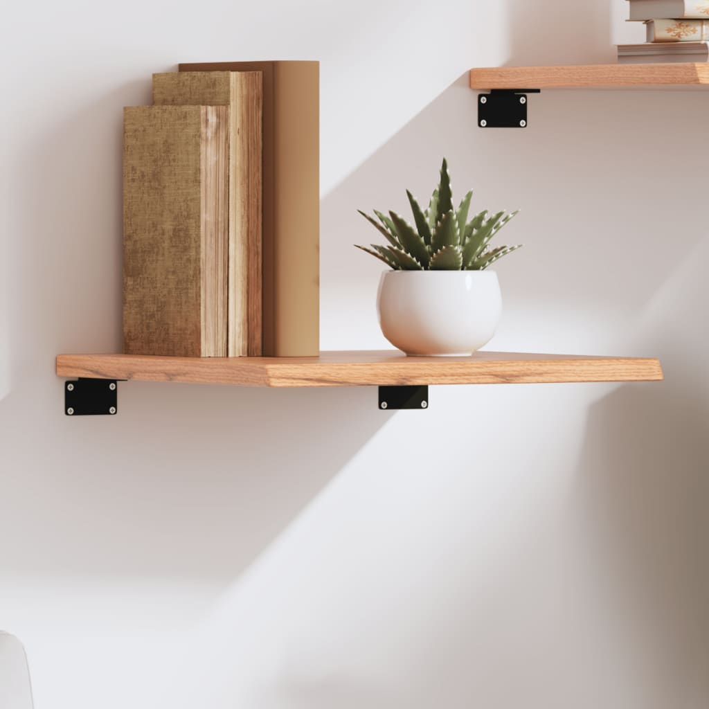 Vidaxl wandschap 40x40x2 cm behandeld massief eikenhout lichtbruin