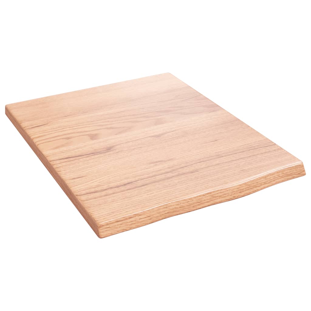 Vidaxl wandschap 40x50x2 cm behandeld massief eikenhout lichtbruin