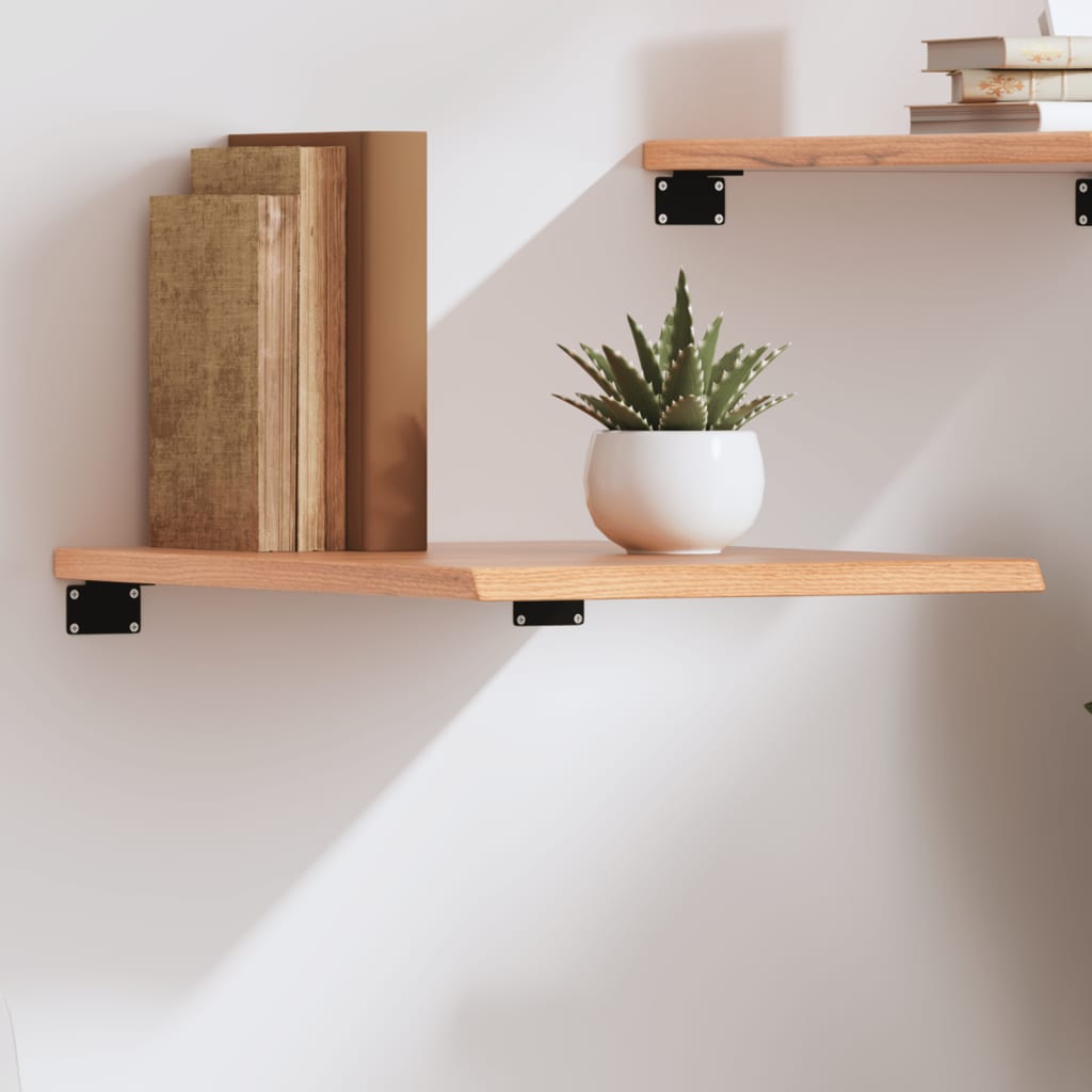 Vidaxl wandschap 40x50x2 cm behandeld massief eikenhout lichtbruin