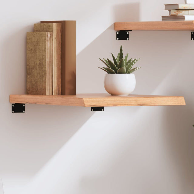 Vidaxl wandschap 40x60x(2-4) cm behandeld massief eikenhout lichtbruin