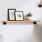 Vidaxl wandschap 60x10x2 cm behandeld massief eikenhout lichtbruin