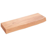 Vidaxl wandschap 60x20x6 cm behandeld massief eikenhout lichtbruin