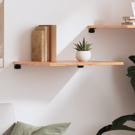 Vidaxl wandschap 60x50x2 cm behandeld massief eikenhout lichtbruin