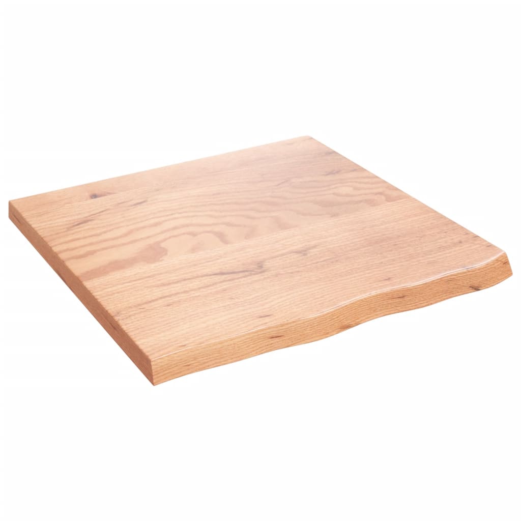 Vidaxl wandschap 60x60x(2-4) cm behandeld massief eikenhout lichtbruin