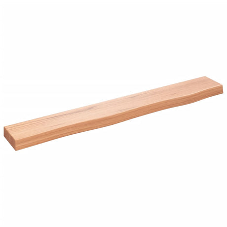 Vidaxl wandschap 80x10x4 cm behandeld massief eikenhout lichtbruin