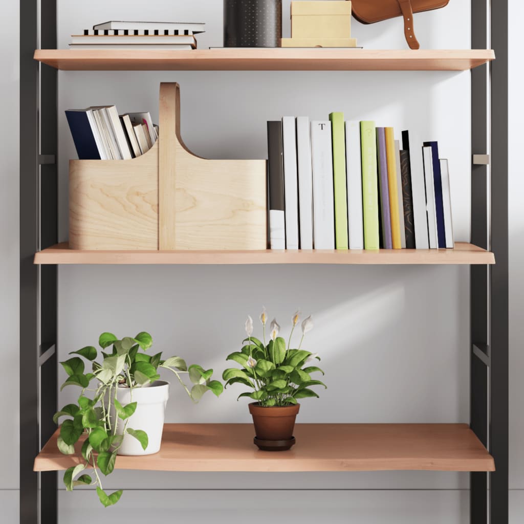 Vidaxl wandschap 100x40x2 cm behandeld massief eikenhout lichtbruin