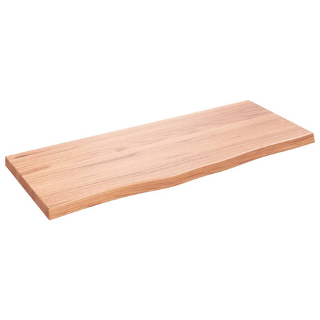 Vidaxl wandschap 100x40x(2-4)cm behandeld massief eikenhout lichtbruin