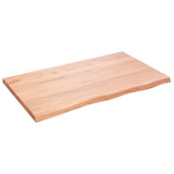 Vidaxl wandschap 100x60x(2-4)cm behandeld massief eikenhout lichtbruin