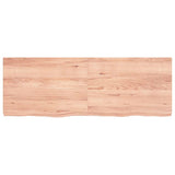 Vidaxl wandschap 140x50x(2-6)cm behandeld massief eikenhout lichtbruin